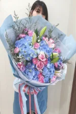 ช่อดอกไม้สดสีฟ้า-BF1007 - Image 2