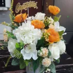 แจกันดอกไม้ประดิษฐ์ใบเล็ก