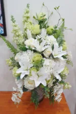 แจกันดอกไม้ประดิษฐ์สีขาว-AL1004 - Image 2