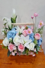 กระเช้าดอกไม้ประดิษฐ์-AB1002 - Image 3