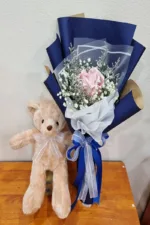 ช่อแบงค์พับกับตุ๊กตาเล็ก