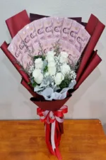 ช่อดอกไม้เรียงแบงค์