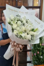 ช่อดอกไม้สดสีขาว-FW1005 - Image 2
