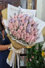 ช่อแบงค์ม้วนทำดอก