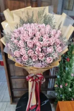 ช่อแบงค์ร้อยพับดอกกุหลาบ60ดอก