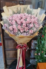 ช่อแบงค์ร้อยพับดอกกุหลาบ60ดอก