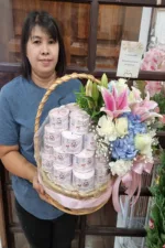 กระเช้านมและดอกไม้-FB1005 - Image 3