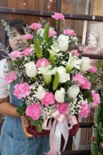 กระเช้าดอกไม้สด-PB1015 - Image 4