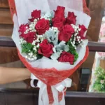 ช่อดอกกุหลาบแดง11ดอก