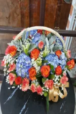 กระเช้าดอกไม้สีส้ม-YB1006 - Image 2