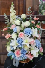 กระเช้าดอกไม้ประดิษฐ์-AB1006 - Image 2