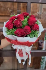 ช่อดอกกุหลาบแดง10ดอก