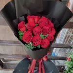 ช่อดอกกุหลาบแดง14ดอก
