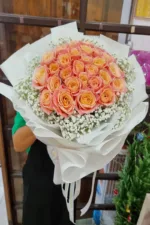 ช่อดอกกุหลาบสีส้ม-YR1002 - Image 3