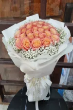 ช่อดอกกุหลาบสีส้ม