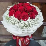 ช่อดอกกุหลาบแดง14ดอก