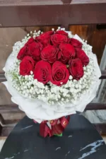 ช่อดอกกุหลาบแดง14ดอก