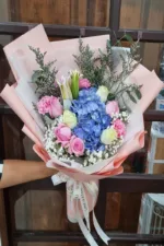 ช่อดอกไม้สดสีฟ้า-BF1011 - Image 3