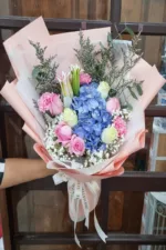 ช่อดอกไม้สดสีฟ้า-BF1011 - Image 4