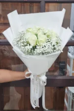 ช่อดอกกุหลาบขาว-WR1008 - Image 2