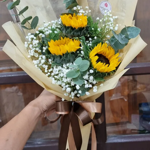 ช่อดอกทานตะวัน3ดอก