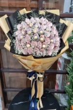 ช่อแบงค์ม้วนทำดอกไม้