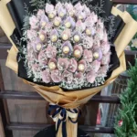 ช่อแบงค์ม้วนทำดอกไม้