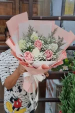 ช่อแบงค์ร้อยพับดอกกุหลาบ