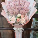 ช่อเรียงแบงค์ดอกไม้ประดิษฐ์