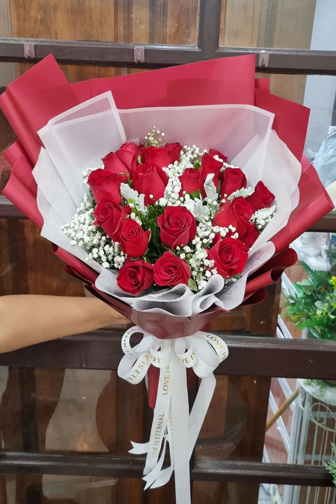 ช่อดอกกุหลาบแดง20ดอก