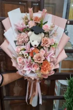 ช่อดอกไม้ประดิษฐ์สีชมพู-AC1003 - Image 2