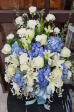 กระเช้าดอกไม้สีฟ้า-BB1007 - Image 2