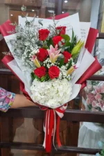 ช่อดอกไม้สดสีแดง-CF1009 - Image 2