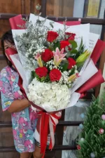ช่อดอกไม้สดสีแดง-CF1009 - Image 3