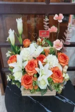 กระเช้าดอกไม้ประดิษฐ์-AB1007 - Image 2