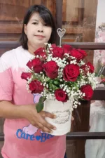 แจกันดอกไม้สดสีแดง-VF1036 - Image 4