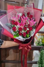 ช่อดอกไม้สดสีแดง-CF1008 - Image 3