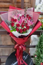 ช่อดอกไม้สดสีแดง-CF1008 - Image 4