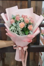 ช่อดอกไม้สดสีชมพู-PF1013 - Image 3