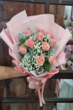 ช่อดอกไม้สดสีชมพู-PF1013 - Image 2