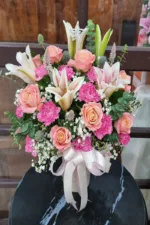 แจกันดอกไม้สดสีชมพู-VF1019 - Image 2