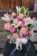 แจกันดอกไม้สดสีชมพู-VF1019 - Image 4