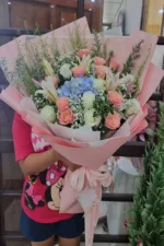 ช่อดอกไม้สดสีชมพู-PF1014 - Image 3