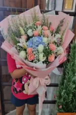 ช่อดอกไม้สดสีชมพู-PF1014 - Image 2