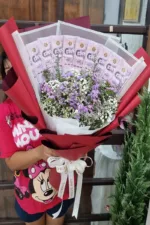 ช่อดอกไม้เรียงแบงค์