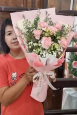 ช่อดอกไม้สดสีชมพู-PF1015 - Image 2