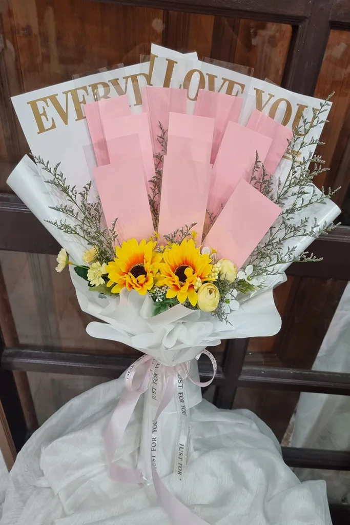 ช่อดอกไม้ใส่แบงค์เอง