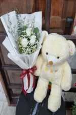 ช่อดอกไม้กับตุ๊กตาหมี-TR1001 - Image 3