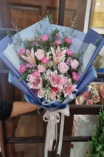 ช่อดอกไม้สดสีชมพู-PF1016 - Image 4