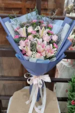 ช่อดอกไม้สดสีชมพู-PF1016 - Image 2